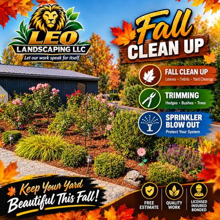 LLS LANDSCAPING🏕 MULCHING 🍃FALL CLEAN UP🏡LAWN SERVICE 1