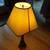 Large Brass and Wood Vintage Table Lamp 1 thumbnail