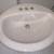 White porcelain top mount bathroom sink 1 thumbnail