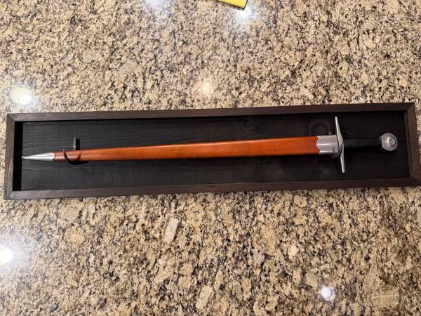 Paul Chen practical sword with wall frame 1