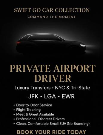 Title: ✈️ Private Airport Driver Luxury Transfers (NYC & Tri-State) 1