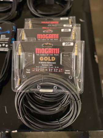 Mogami Gold TRS Patch 20ft Cable 1