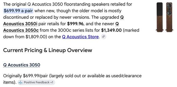 Q Acoustics 3050 Floorstanding Speakers (White) 1