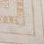 Antique hand sewn linen table topper, square. 2 thumbnail