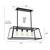 Morley 4-Light Black Chandelier with Clear Glass Shade 1 thumbnail