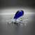 Murano Vintage Hand Blown Blue Cobalt Octopus Paper Weight - (Hend.) 3 thumbnail