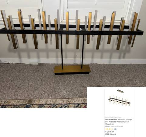 Modern Forms Lighting - Harmonix 27 Light 56” Wide LED Abstract Linear Chandel 1