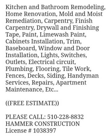 HAMMER CONSTRUCTION GENERAL CONTRACTOR 1