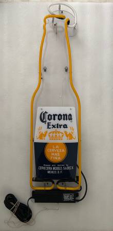 CERVEZA CORONA EXTRA LUMINOSA, SEÑAL DOBLE CARA DE NEÓN 36" PARA BAR O CAVITY - $175 (San José)63471478863233121
