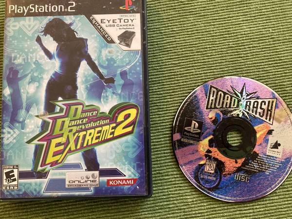 Playstation Games: Road Bash & Dance Revolution Extreme 2 1
