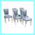 Louis Xvi Style White Washed Dining Side Chairs, Set Of Six 1 thumbnail