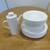 Lynn's fine China LNN20 plates bowls and coffee/tea pot embossed white 4 thumbnail