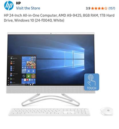 HP 24-Inch All-in-One Computer - Great condition 1