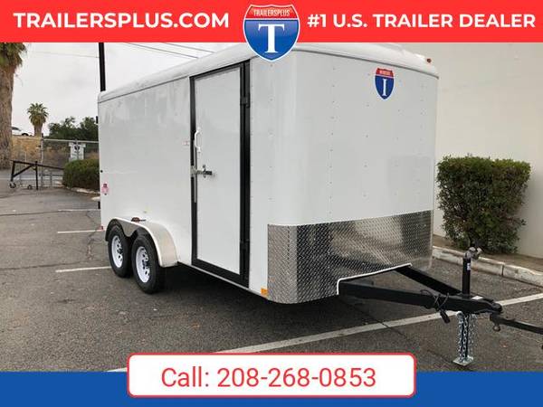 1 2025 Interstate 7 X 14 Victory Cargo Trailer White 1