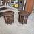Tables Carved Mango Wood Round Top Octagon Base $235 pair 23 thumbnail