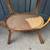 True VTG Hollywood Regency Bamboo Rattan Oval Tea Table Stationary Bar 4 thumbnail