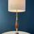 Mid-Century Modern Sculpted Walnut & Brass Table Lamp, c.1960’s 2 thumbnail