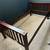 Solid single kids bed brown natural wood 1 thumbnail