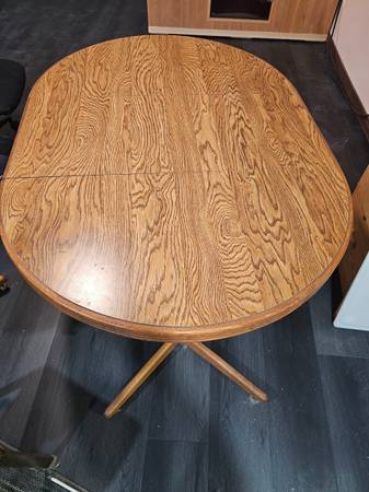 Kitchen table custom oak dresser and mis 1