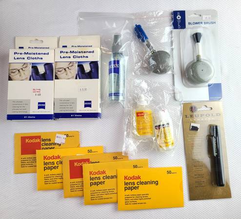 Camera Lens Cleaning Lot - Leupold, Kodak Paper, Kodak Cleaner, Brush 1