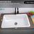 Top Mount or Undermount Kitchen Sink White 32 x 19 Inch,10" 10 thumbnail