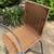 Outdoor garden furniture set, glass top table & metal frame chairs 3 thumbnail