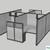 Herman Miller AO2 Office Cubicles Workstations 3x6, 5x5, 5x6, 6x6, 6x7, 6x8, 8x8 16 thumbnail