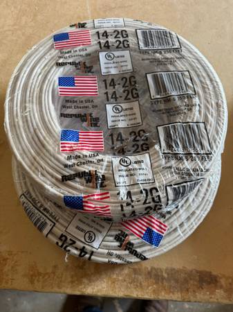 250 ft 14/2 Solid Romex SIMpull CU NM-B W/G Wire . 1