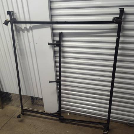 QUEEN BED FRAME ON WHEELS 1