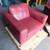 Natuzzi Editions Red Bonded Leather Single Arm Chair Set w/ Chrome 6 thumbnail