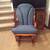 Glider chair with blue back rest and seat pads-easy glider back forth 20 thumbnail