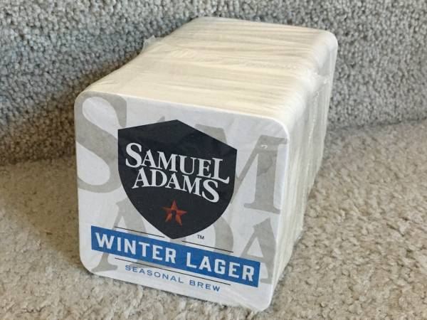 100 Beer Coasters SEALED Sam Adams Winter Lager 1