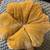 1950's Unusual Mustard Yellow Velvet Tufted  Pillow (Rare) 2 thumbnail
