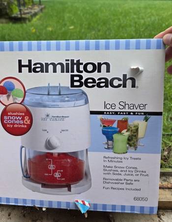 Hamilton Beach Ice Shaver Snow Cone & Slushy Maker White - Brand NEW 1
