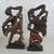 African Hand Carved Wooden Man & Woman Tribal Dancers 17 3/4" Tall 7 thumbnail