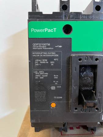 Squre D qdp32100tm 100-Amp Main Breaker - $475 (Bellingham)634357920614431214