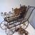 ANTIQUE VICTORIAN BALL & STICK WOOD DOLL CARRIAGE BUGGY w/ SILK PILLOW 1 thumbnail