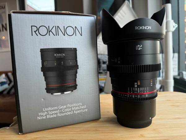 24mm Rokinon Cine Lens for Canon RF Mount - $375 (downtown / civic / van ness)63443347504387122