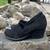 NEW Gravity Pope Audley of London black suede wedges shoes 8 2 thumbnail