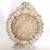 Vintage Tabletop Mirror with Ornate Cream Colored Cast Iron Frame 6 thumbnail