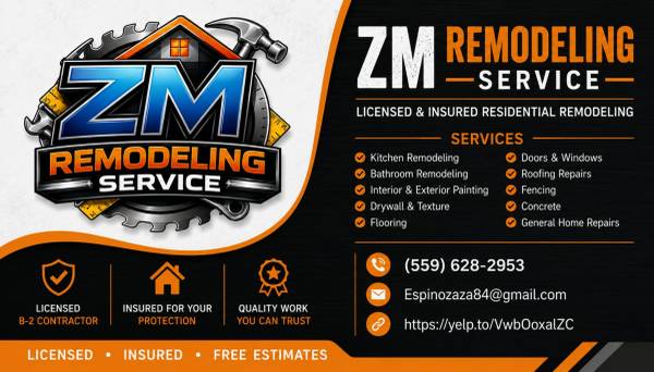 Remodeling Contractor – Free Estimates | Fresno & Central Valley 1