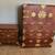 3 Piece Set - Butterfly Burl Wood and Gold Armoire Chest Dresser Set w Elmwood A 2 thumbnail