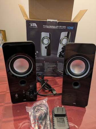 LIKE NEW: Cyber Acoustics CA-SP29BT Bluetooth LED PC Speakers 1