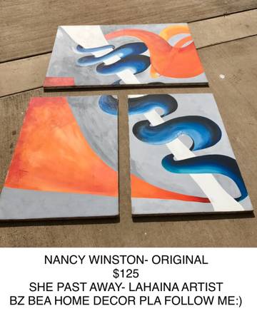 ORIGINAL PAINTING ON CANVAS FROM NANCY WINSTON (PASSED AWAY) 1