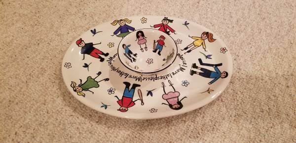 Hanukah platter, holiday table 1