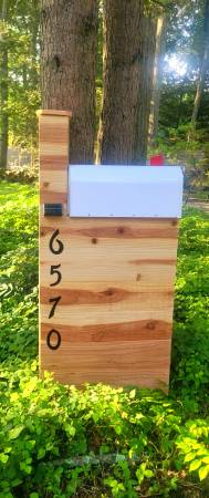 Cedar Mailbox Post-  Everything included 1
