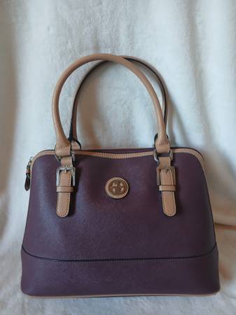Giani Bernini Saffiano Dome Satchel Handbag Triple Compartment 1