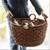 Rare IKEA Lustigkurre Jumbo Wicker Round Basket 1 thumbnail