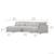 Aiden & Ivy - Dayna - 4-Piece Modular Sectional - Light Gray 10 thumbnail