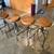 4 barstools - Round Wood And Metal Adjustable Swivel Stools 2 thumbnail